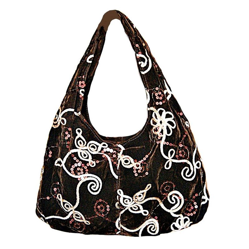 VIVAFELICIA - Cartera Terciopelo Bombay Café