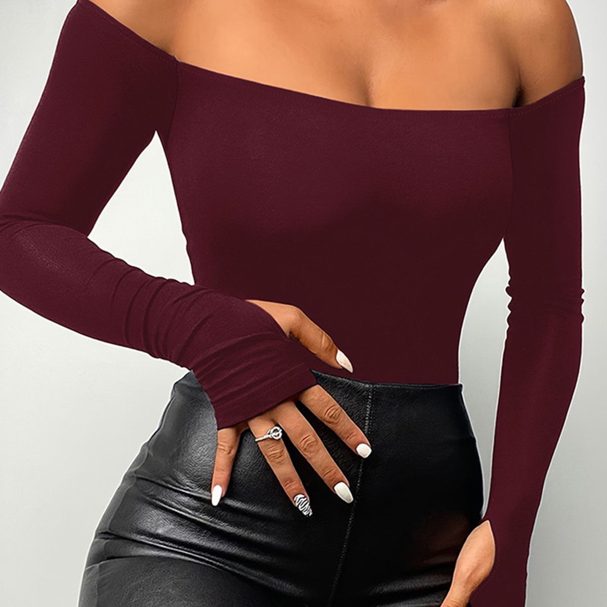 VELVET - Polera  Manga Larga Antonella Burdeo Mujer