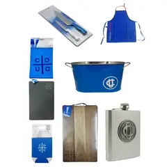 TITANIO - Set Parrillero Premium Fanáticos 8 Piezas Catolica Cruzados