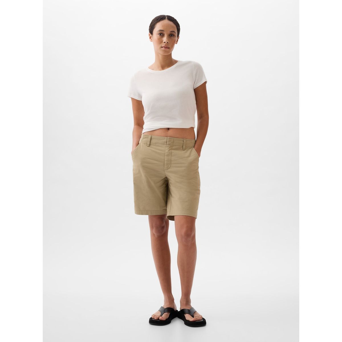 GAP - Short Mujer Bermuda Beige Gap