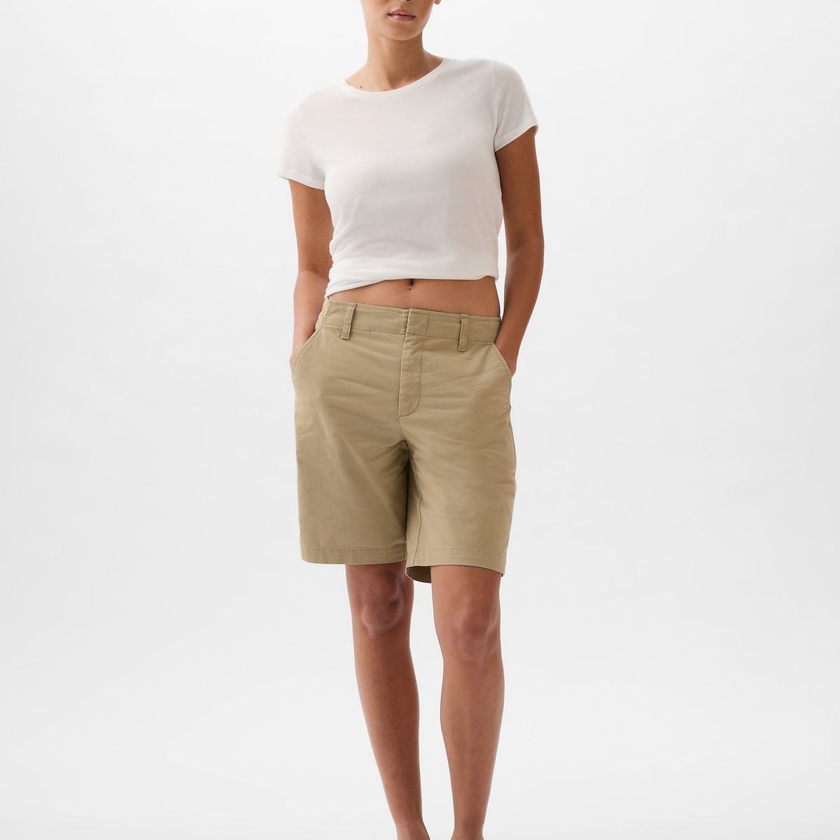 GAP - Short Mujer Gap Bermuda Beige