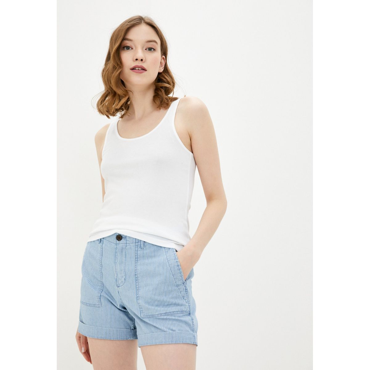 GAP - Polera Mujer Sin Mangas Blanco Gap