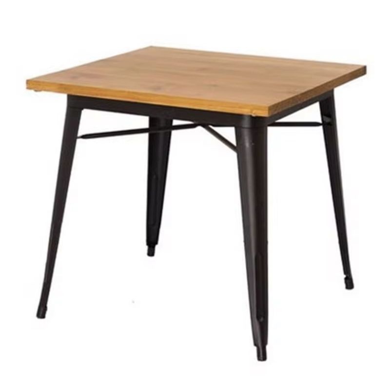 HABITA2 CHILE - Mesa Tolix Cuadrada Negro 70x70 cm
