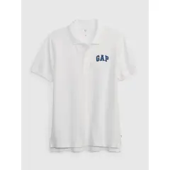 GAP - Polera Niño Polo Manga Corta Blanco