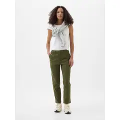 GAP - Pantalón Mujer Downtown Khaki Verde