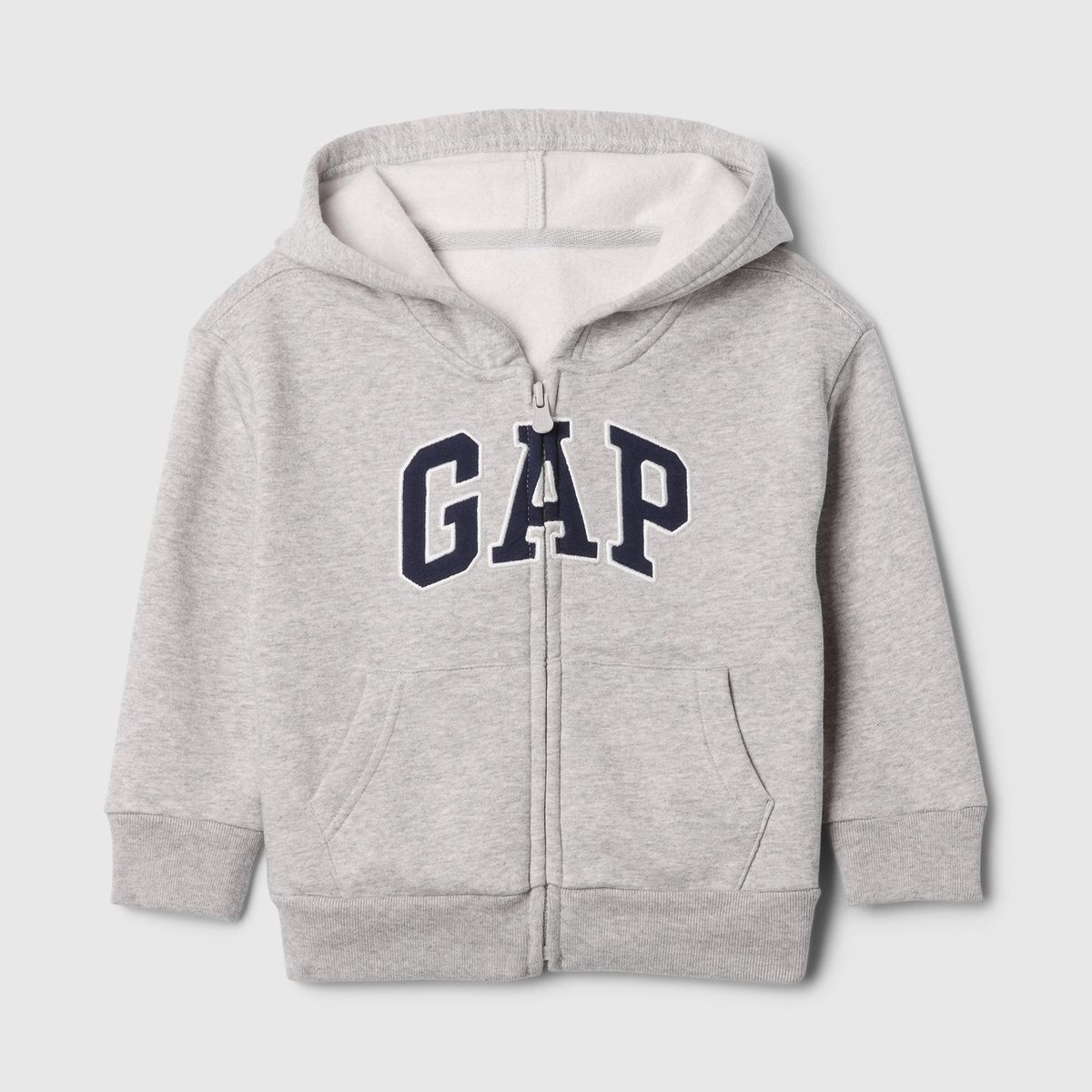 GAP - Polerón Toddler Niño Logo Con Cierre Gorro Gris Gap