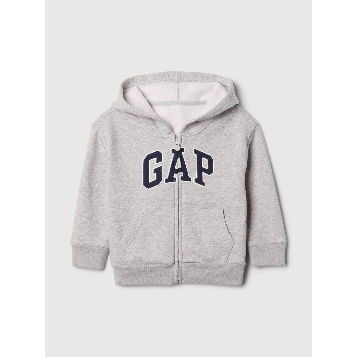 GAP - Polerón Toddler Niño Gap Logo Con Cierre Gorro Gris