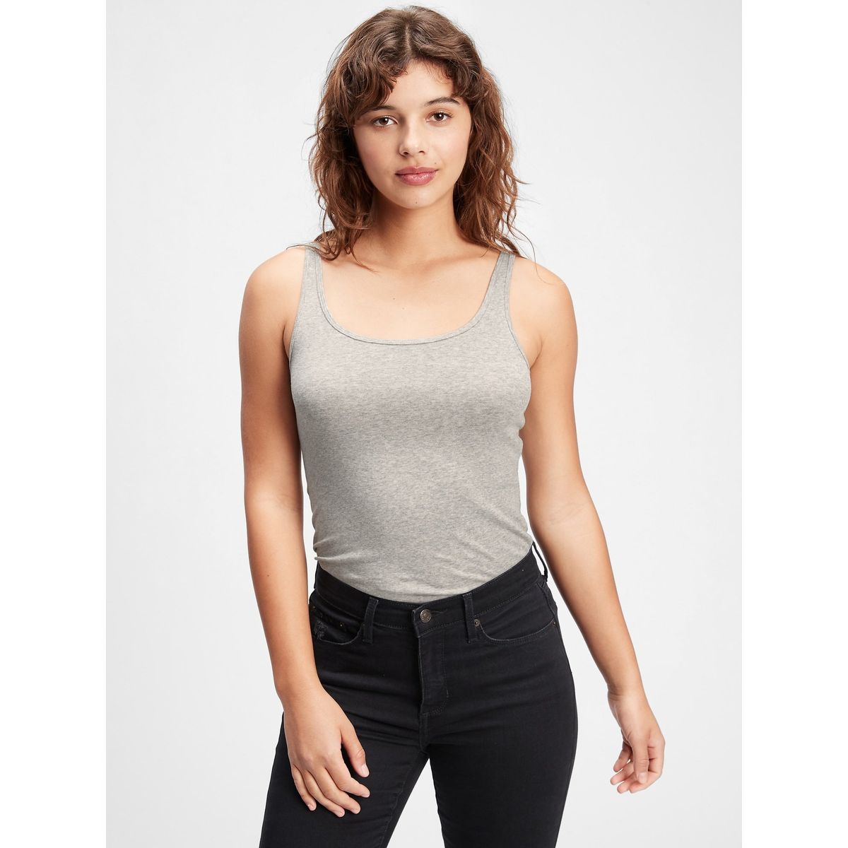 GAP - Polera Mujer Sin Mangas Gris Gap