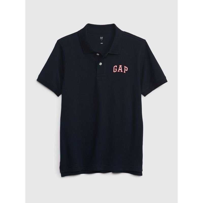 GAP - Polera Niño Manga Corta Azul Marino Gap