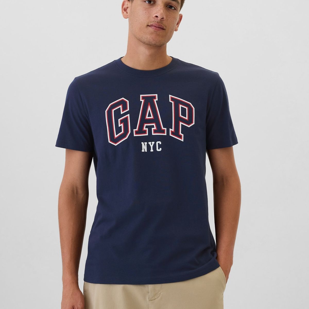GAP - Polera Hombre Logo NYC Manga Corta Azul Gap