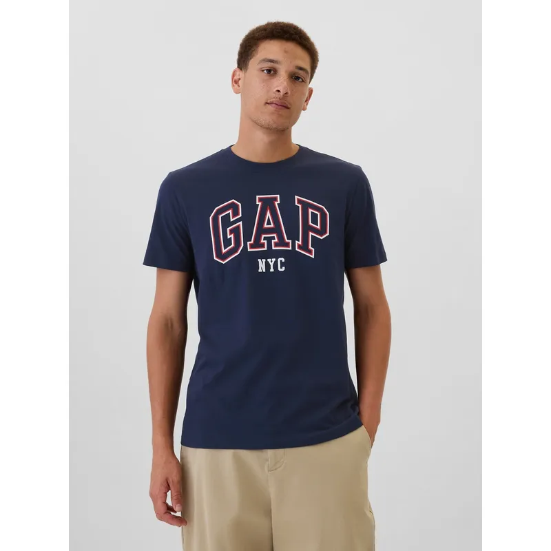 GAP - Polera Hombre Logo NYC Manga Corta Azul Gap