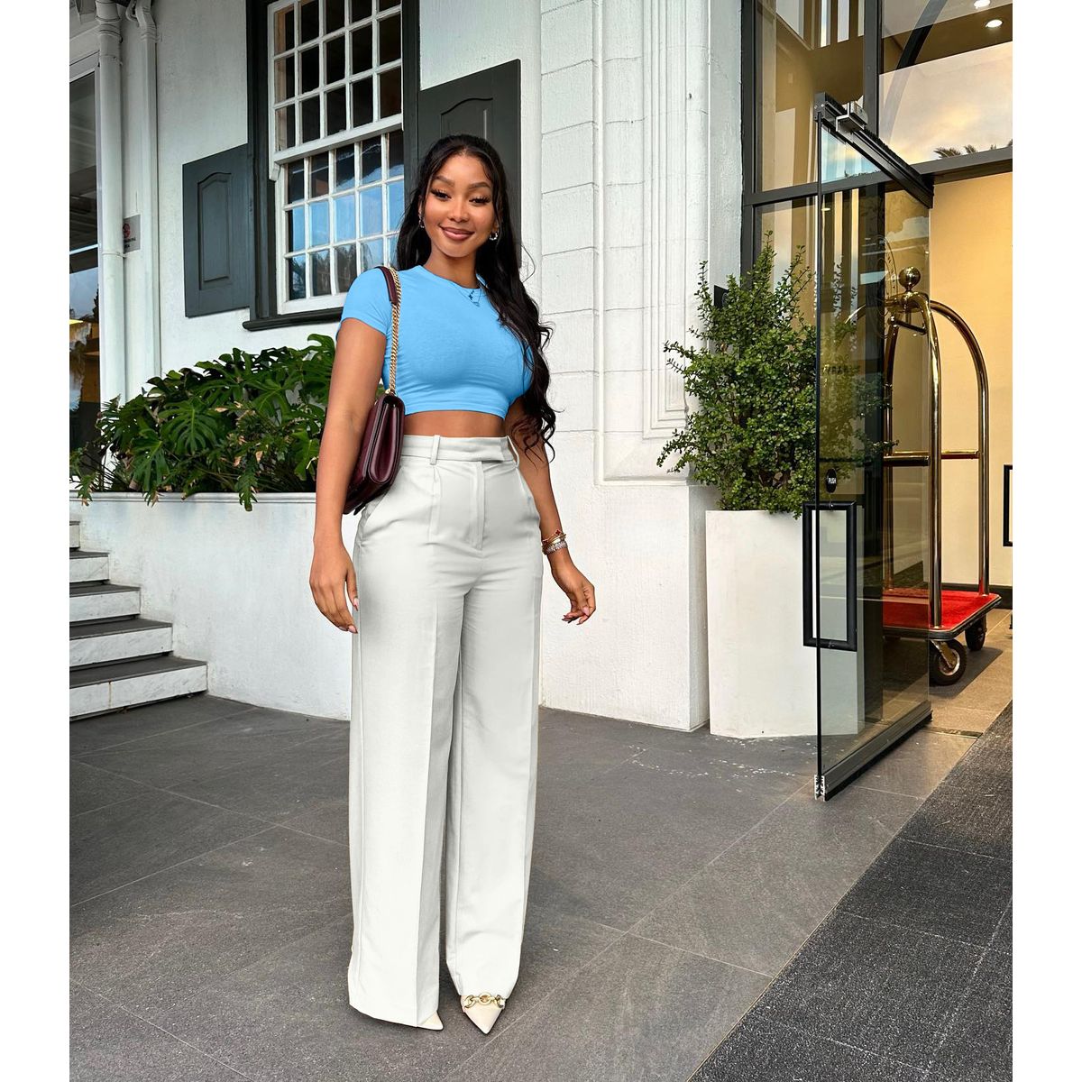 VELVET - Pantalon Amplio  Carla Blanco Wide Leg