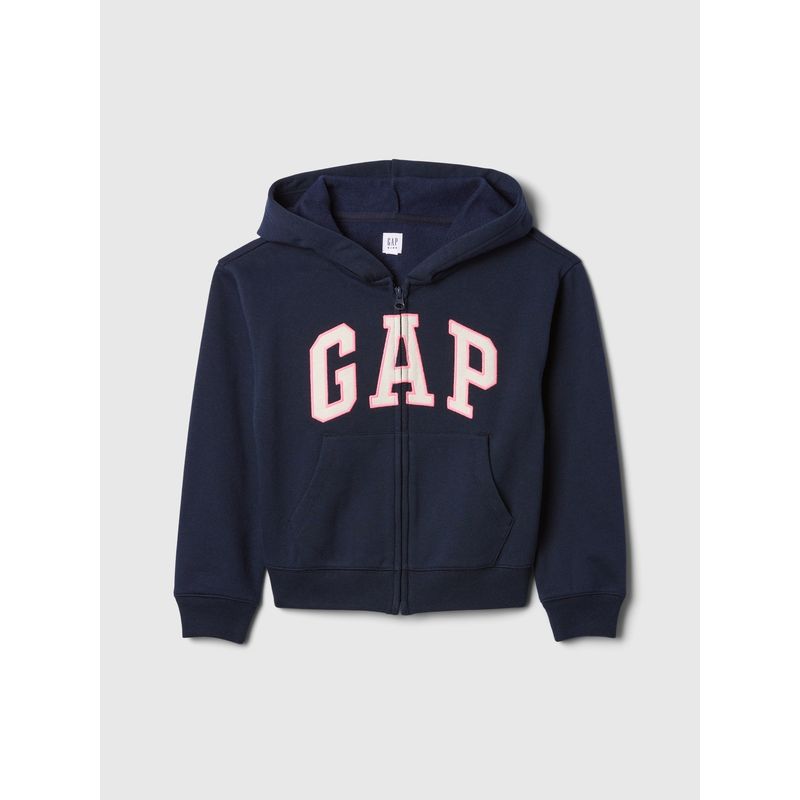 GAP - Polerón Niña Basic Heritage con Cierre Azul Gap