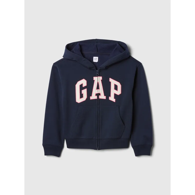 GAP - Polerón Niña Basic Heritage con Cierre Azul Gap