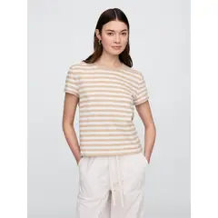 GAP - Polera Mujer Forever Manga Corta Beige