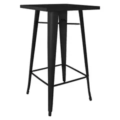 HABITA2 CHILE - Mesa Tolix Bar Cuadrada Negro 60x60