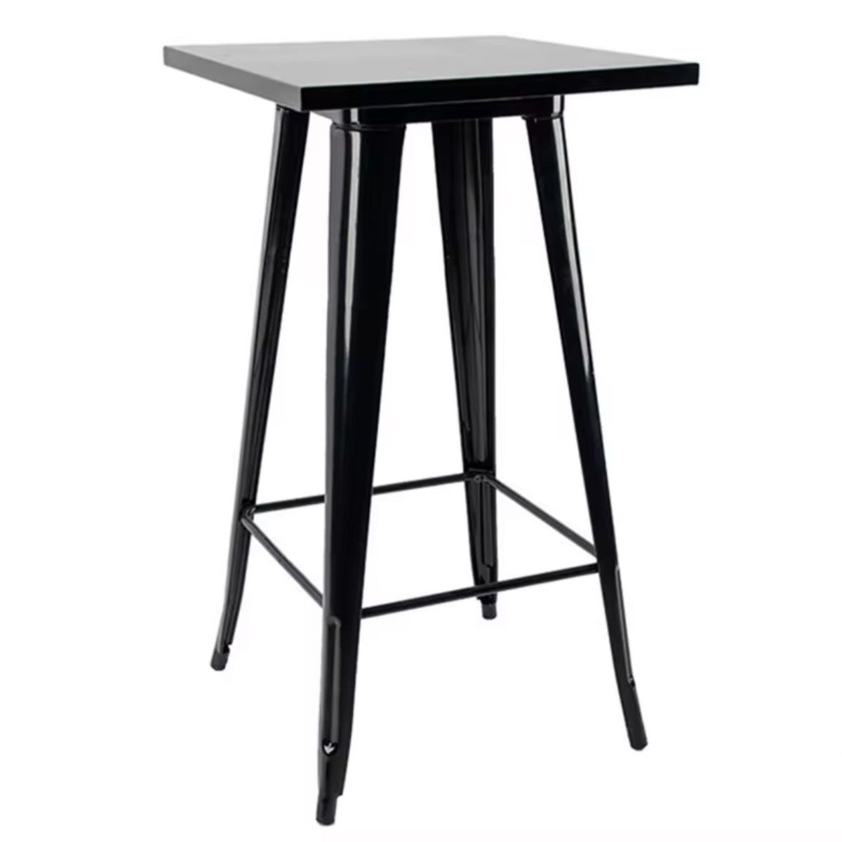 HABITA2 CHILE - Mesa Tolix Bar Cuadrada Negro 60x60