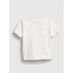 GAP - Polera Toddler Niño Básica Manga Corta Blanco