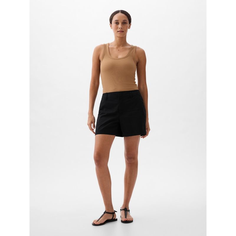 GAP - Short Mujer Khaki Negro Gap