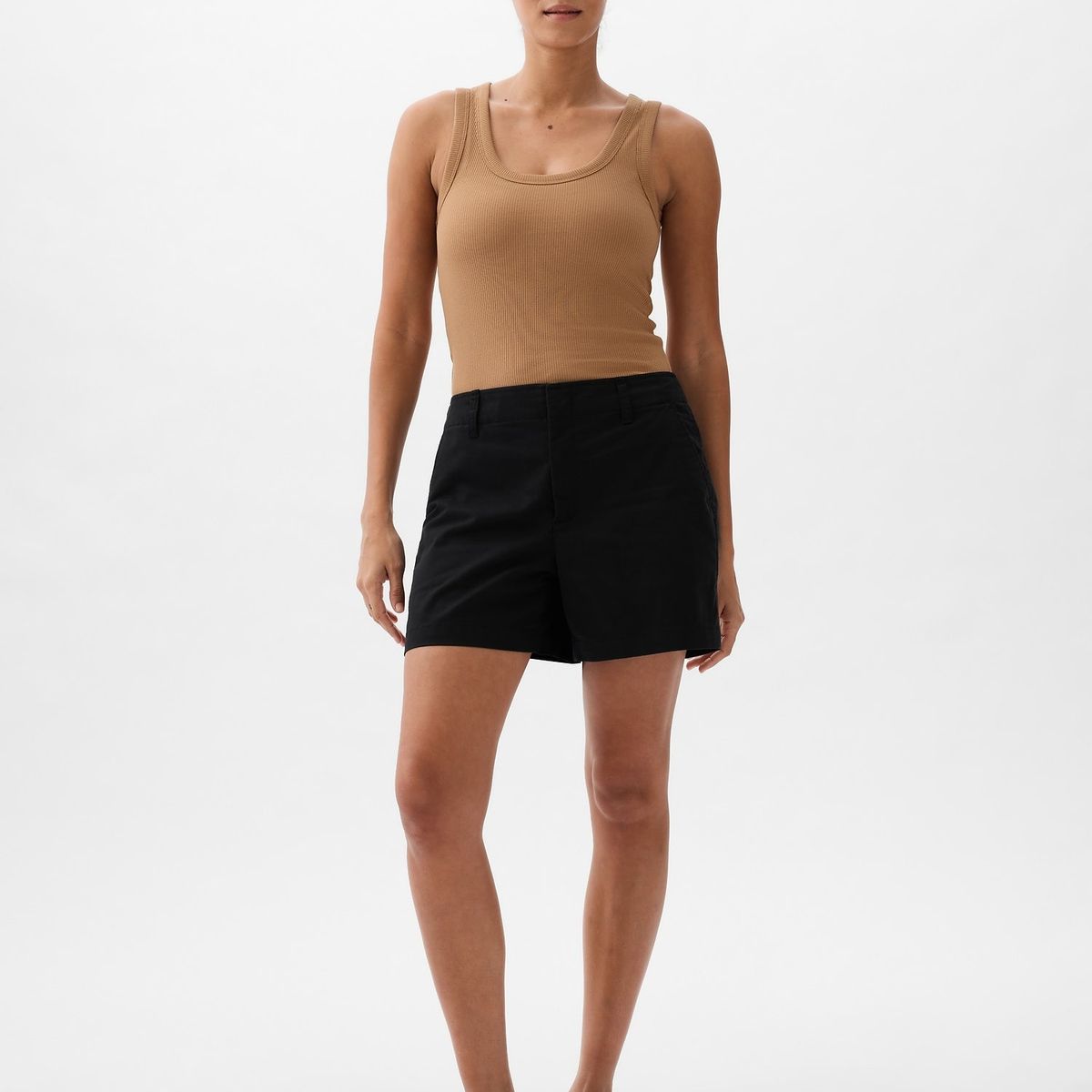GAP - Short Mujer Khaki Negro Gap