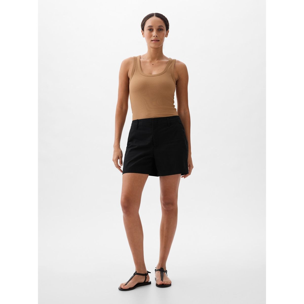 GAP - Short Mujer Khaki Negro Gap