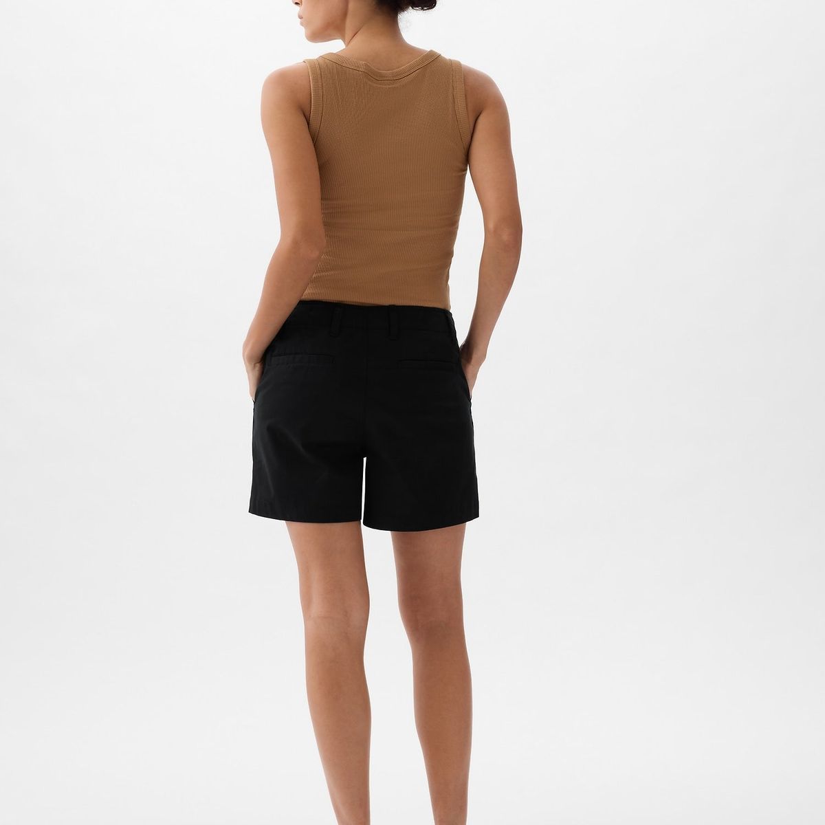 GAP - Short Mujer Khaki Negro Gap