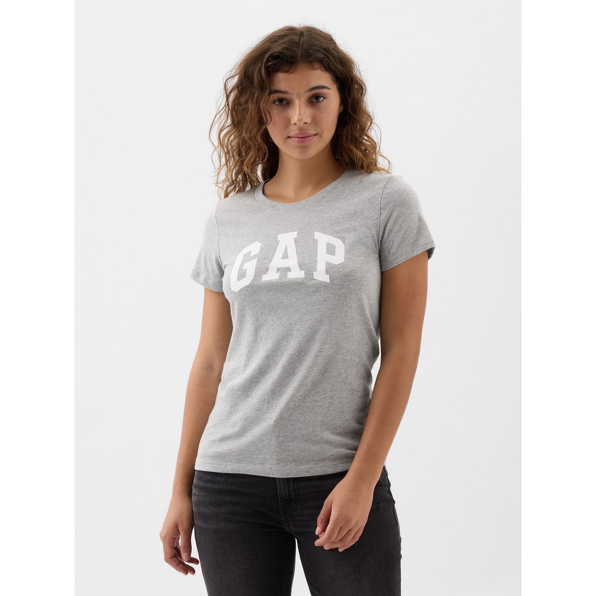 GAP - Polera Mujer Gap Classic V25 Manga Corta Gris