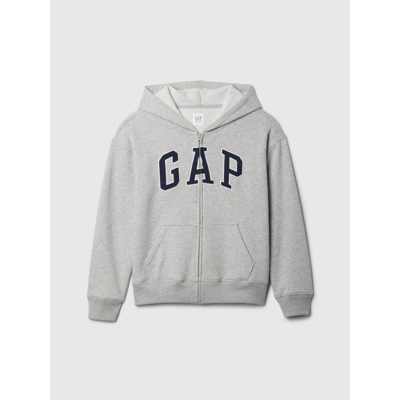 GAP - Polerón Niño Logo Con Cierre Gris Gap