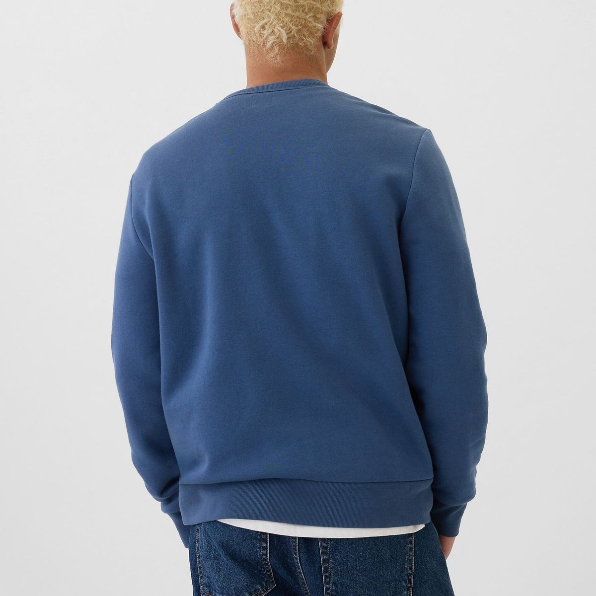 GAP - Polerón Hombre Logo Crew V25 Sin Cierre Azul Gap