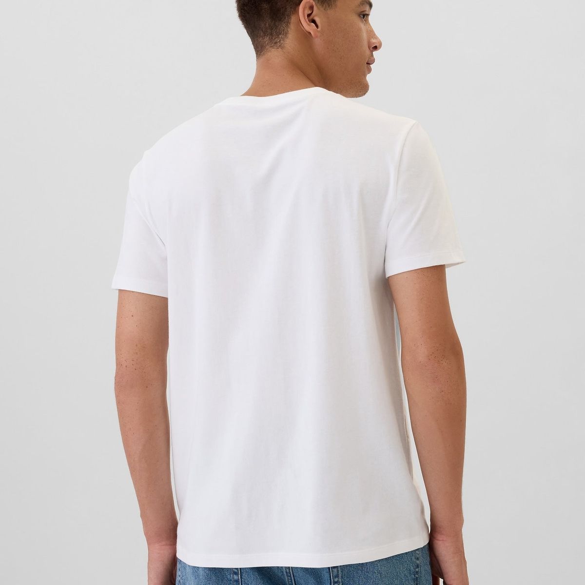 GAP - Polera Hombre Logo USA V25 Manga Corta Blanco Gap