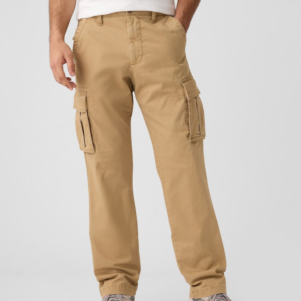 GAP - Pantalón Hombre Straight Cargo Beige Gap