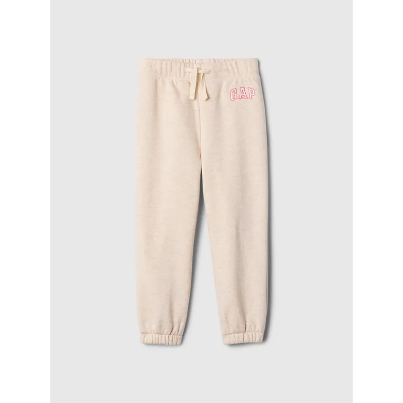 GAP - Pantalón de Buzo Toddler Niña Logo Beige Gap
