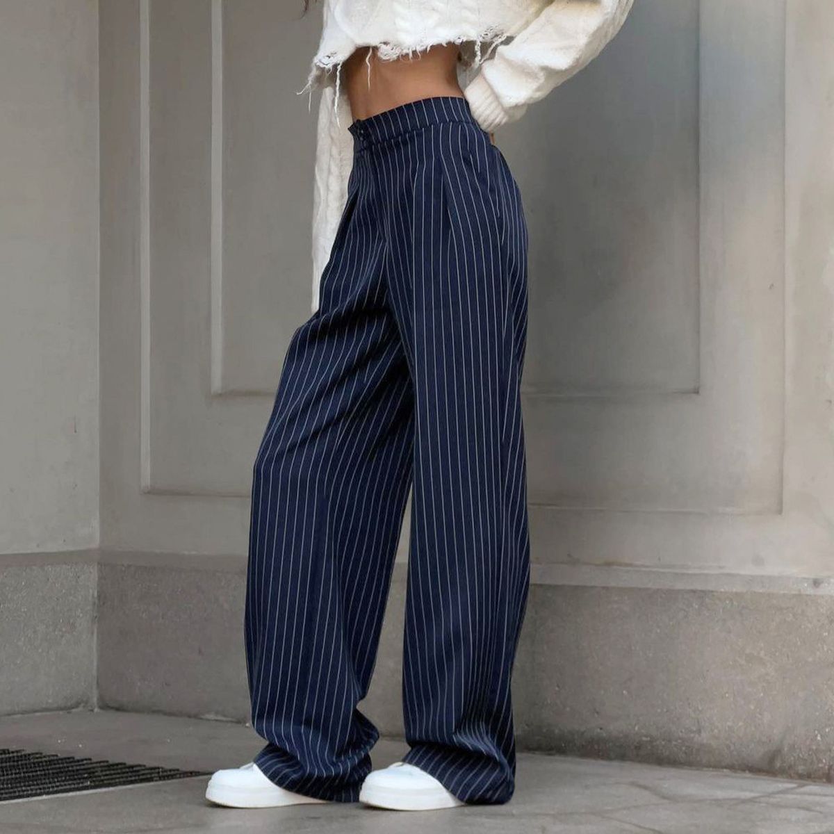 VELVET - Pantalon Cecilia Azul  Wide Leg