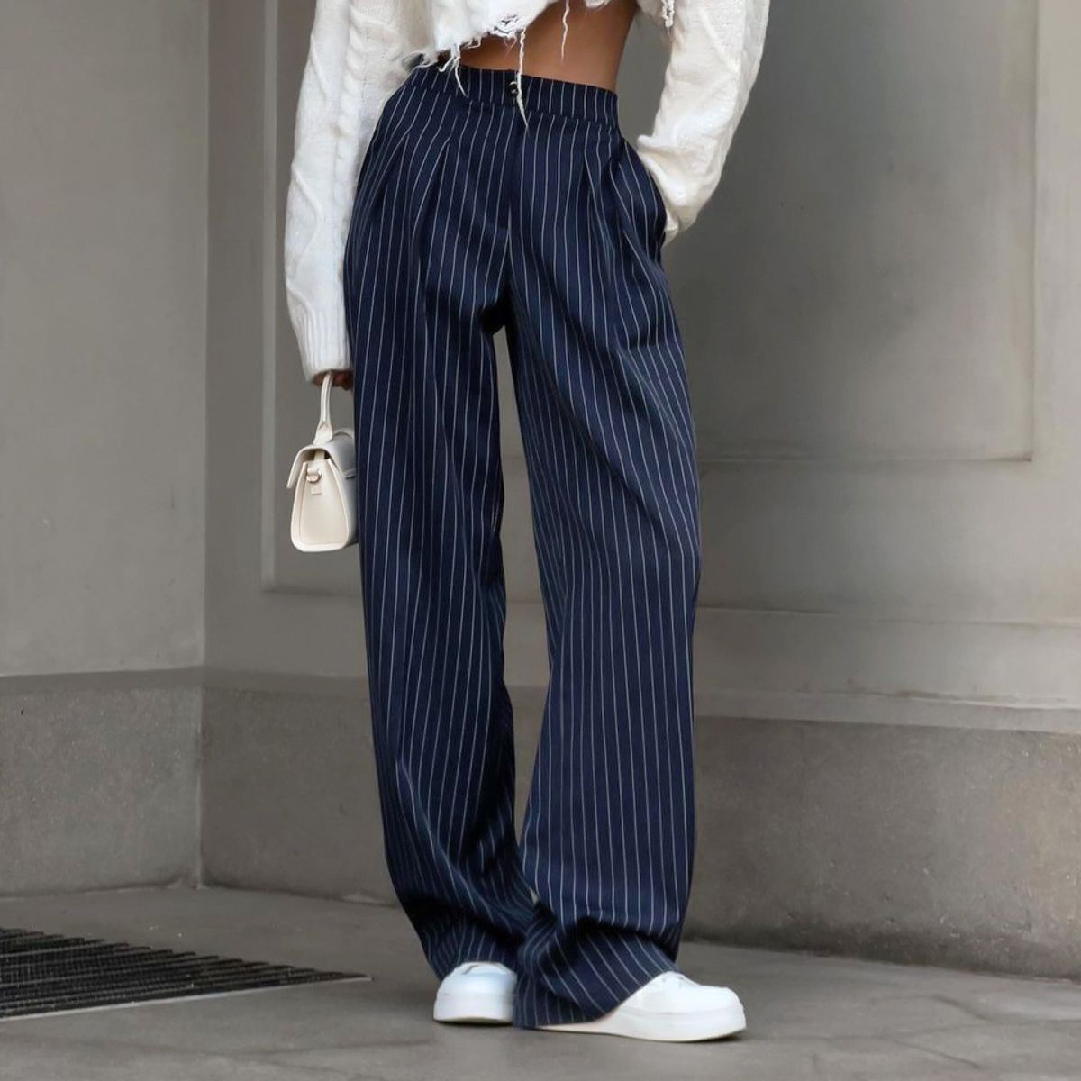 VELVET - Pantalon Cecilia Azul  Wide Leg