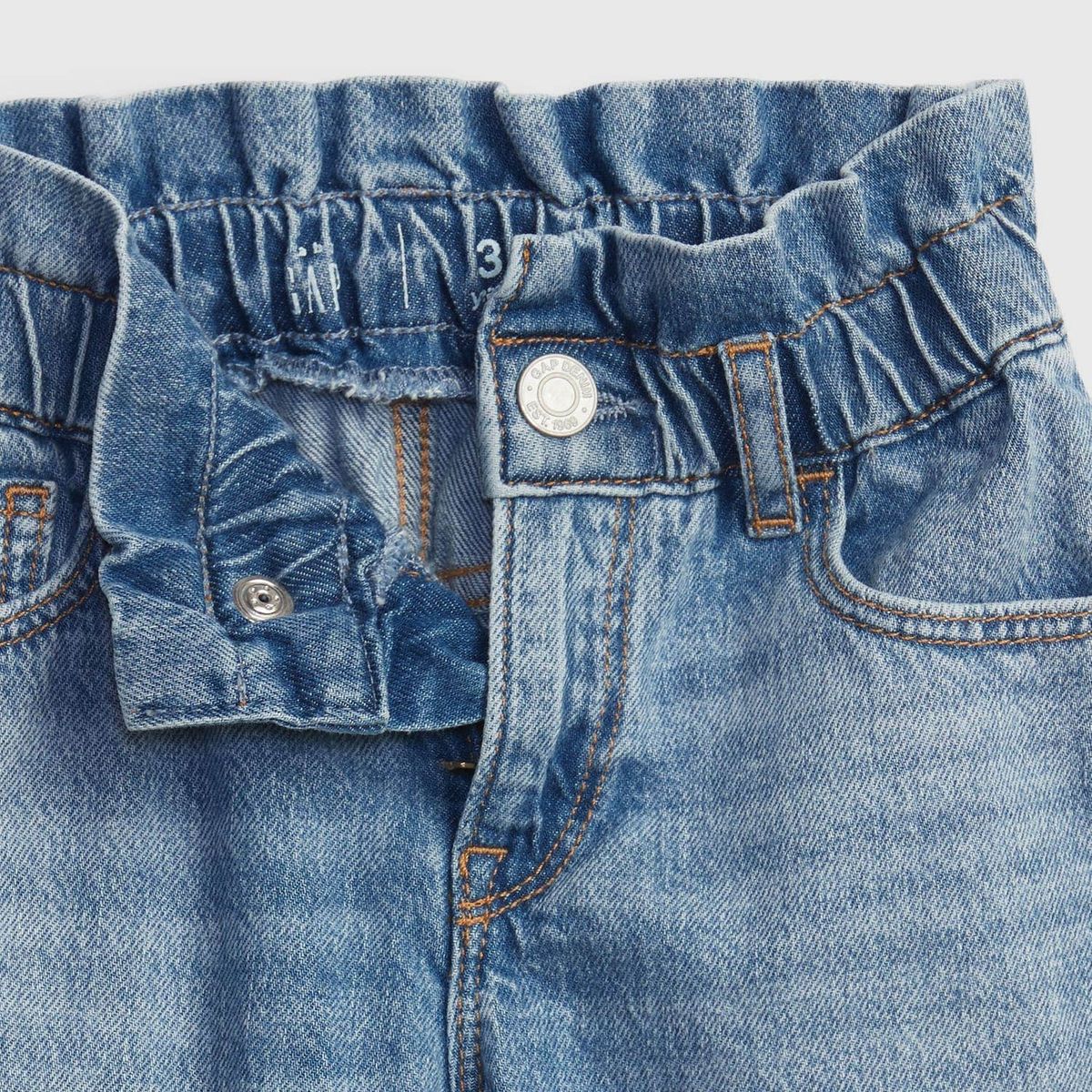 GAP - Jeans Toddler Niña Momfit Washwell Celeste Gap