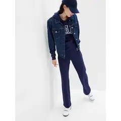 GAP - Pantalón de Buzo Mujer Logo Recto Azul Marino