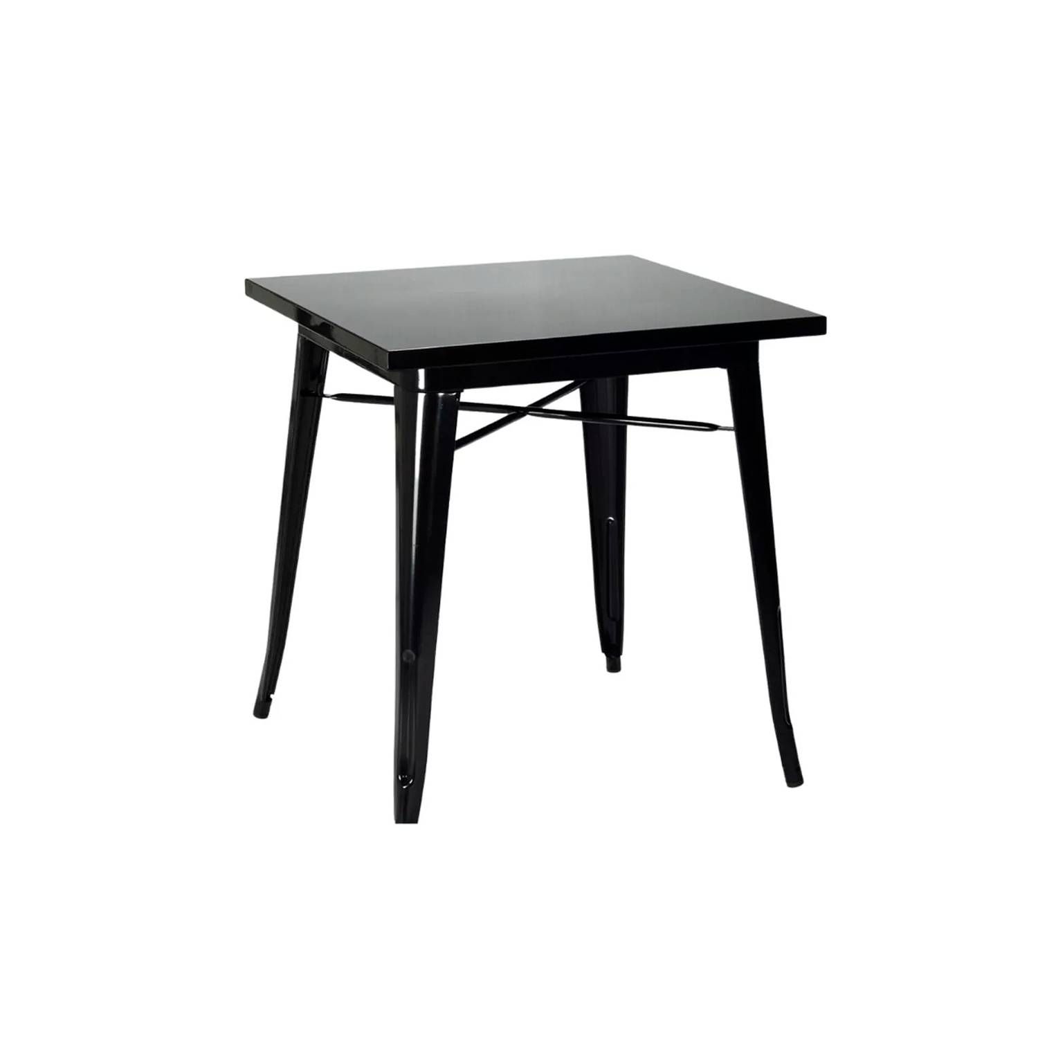 Mesa Tolix Cuadrada Metalica Negra 80x80 cm | Sodimac Chile