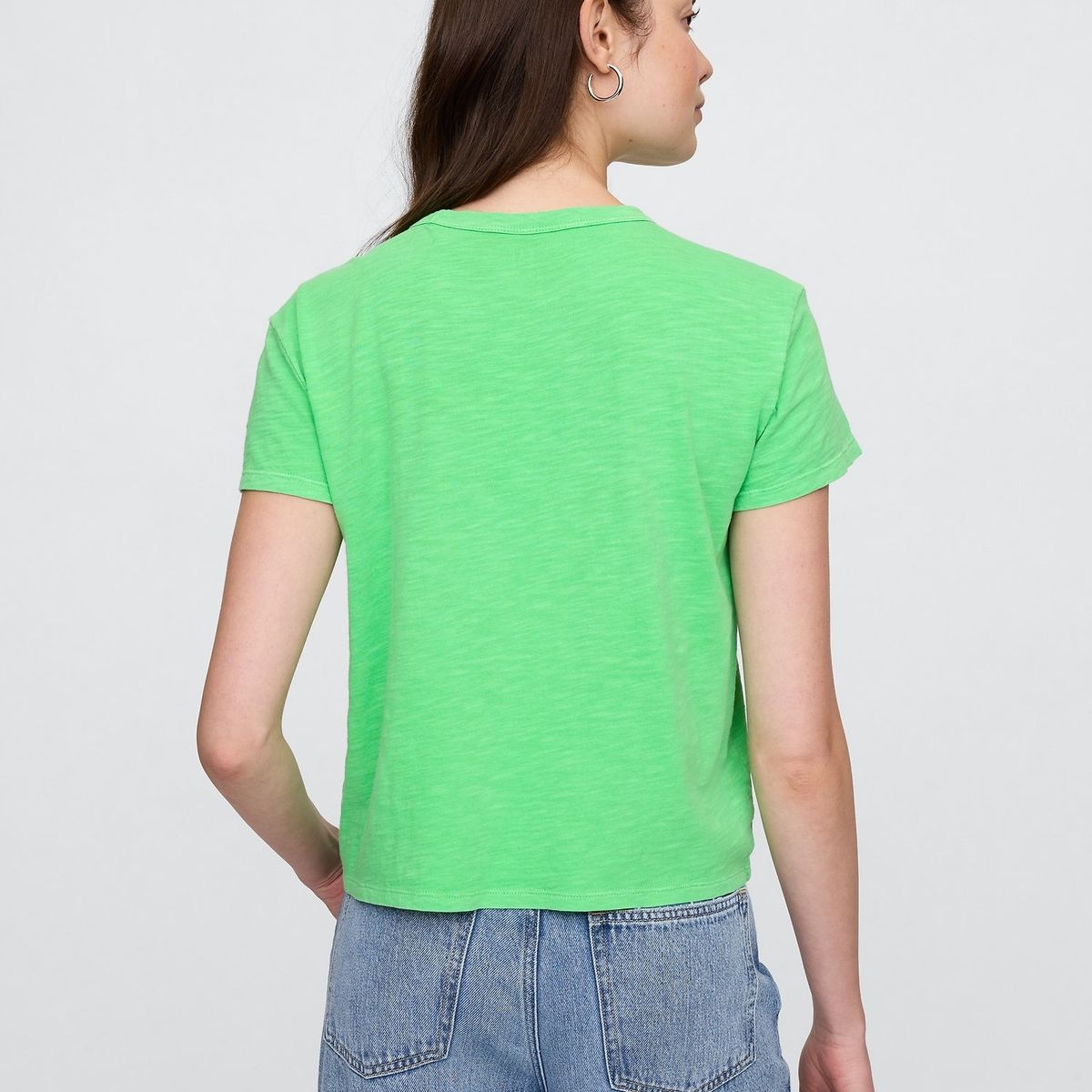 GAP - Polera Mujer Forever Manga Corta Verde Gap