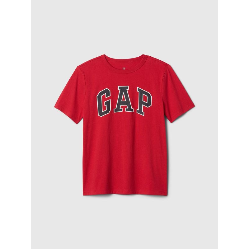 GAP - Polera Niño Basic Logo Manga Corta Rojo Gap