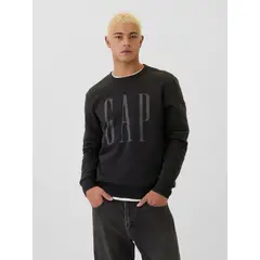 GAP - Polerón Hombre Logo Sin Cierre Negro