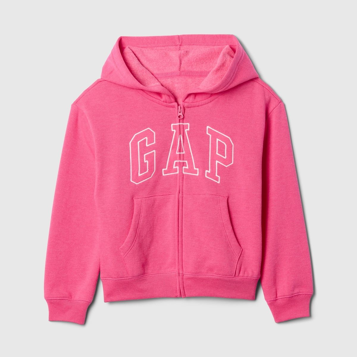 GAP - Polerón Niña Basic Heritage con Cierre Rosado Gap