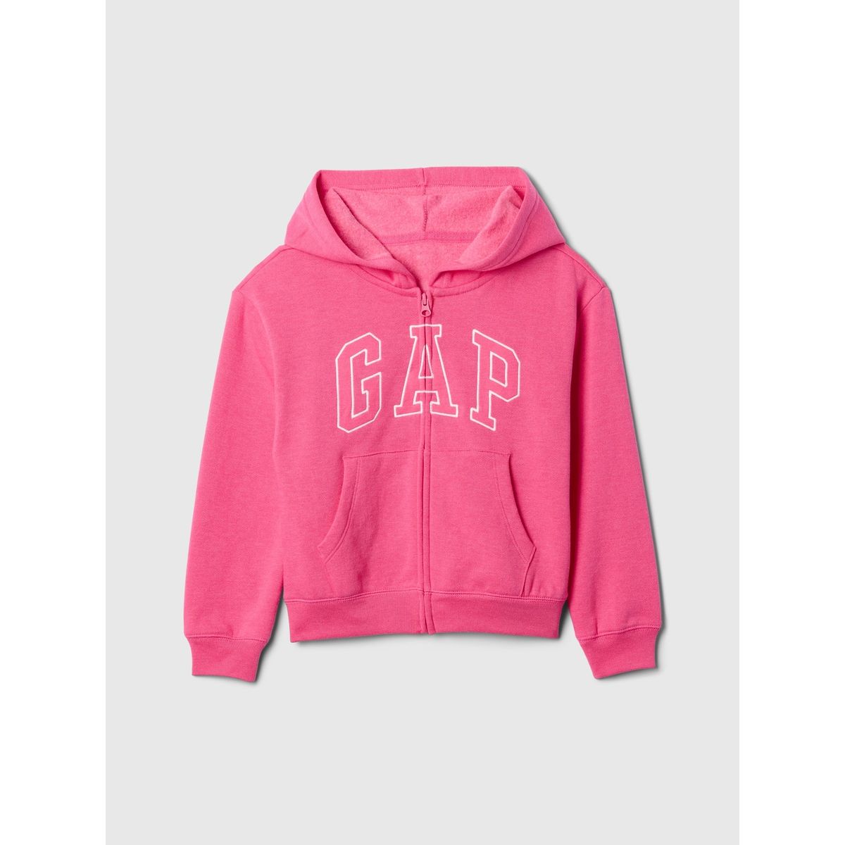 GAP - Polerón Niña Basic Heritage con Cierre Rosado Gap