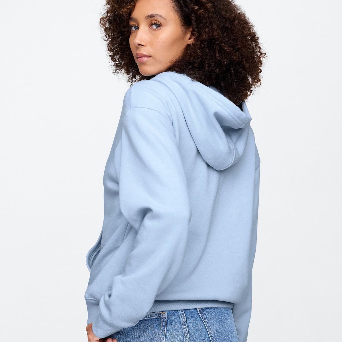 GAP - Polerón Mujer Logo Con Cierre Azul GAP