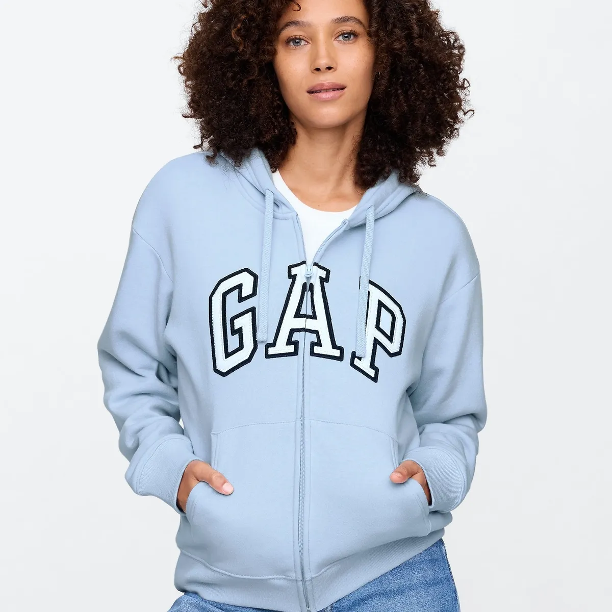 GAP - Polerón Mujer Logo Con Cierre Azul GAP