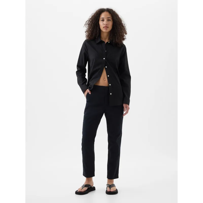 GAP - Pantalón Mujer Downtown Khaki Negro Gap