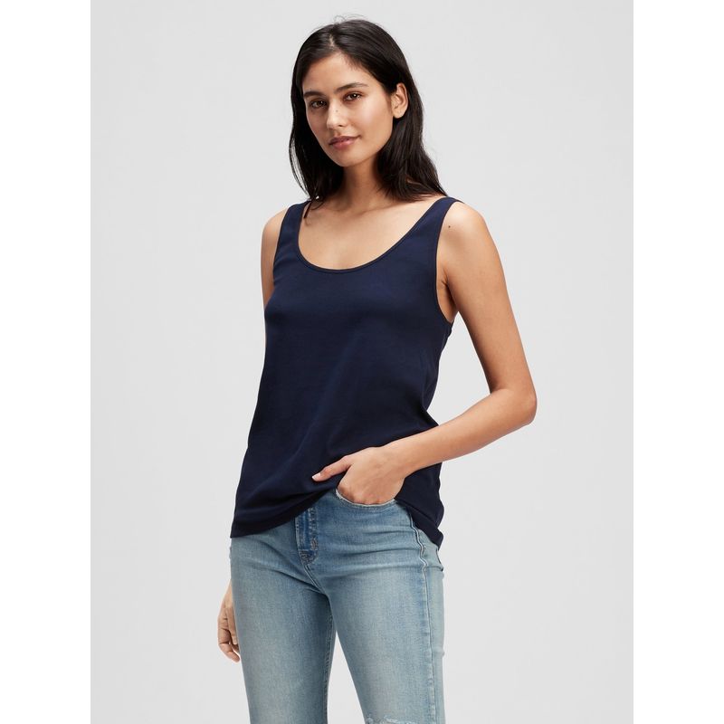 GAP - Polera Mujer Sin Mangas Azul Marino Gap