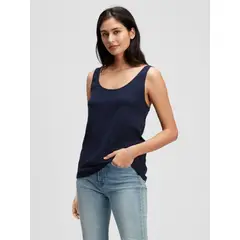 GAP - Polera Mujer Sin Mangas Azul Marino