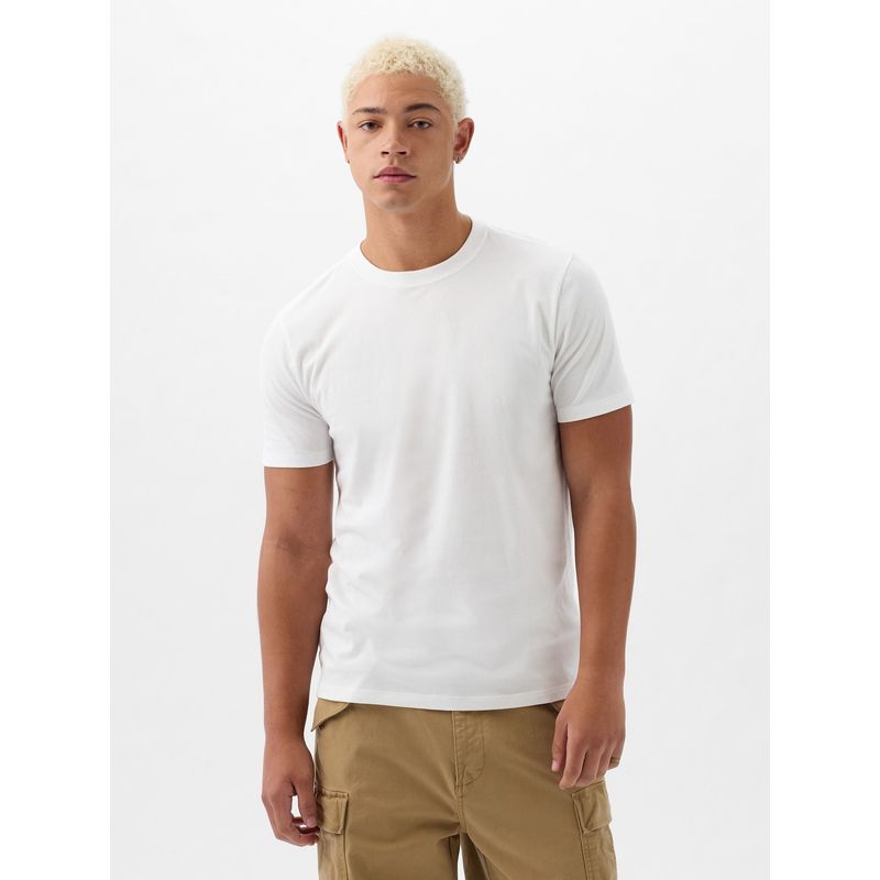GAP - Polera Hombre Crewneck Manga Corta Blanco Gap