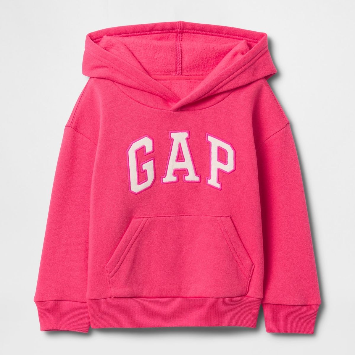 GAP - Polerón Toddler Niña Logo Sin Cierre Gorro Rosado Gap