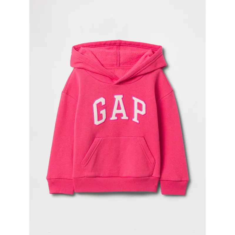 GAP - Polerón Toddler Niña Logo Sin Cierre Gorro Rosado Gap